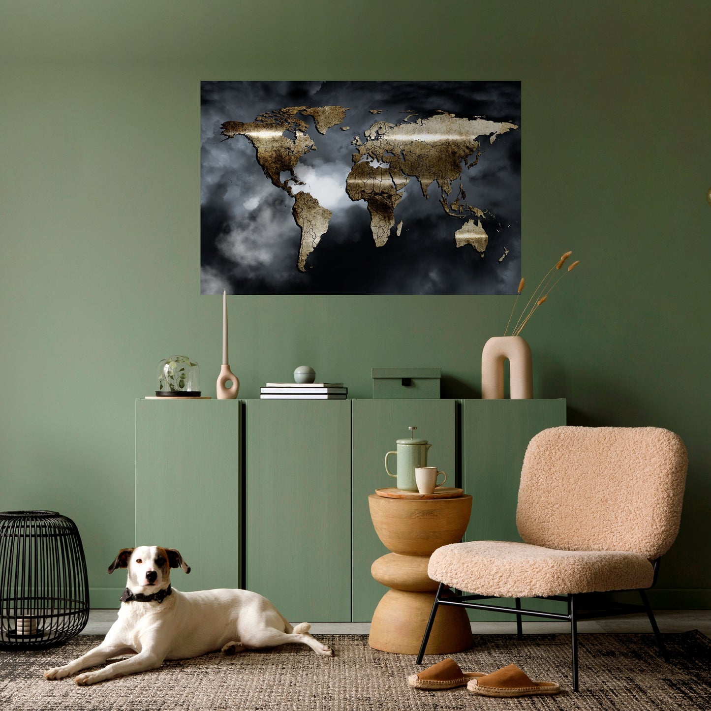 GOLDEN EARTH REVERIE Poster orizzontale staccabile e attaccabile