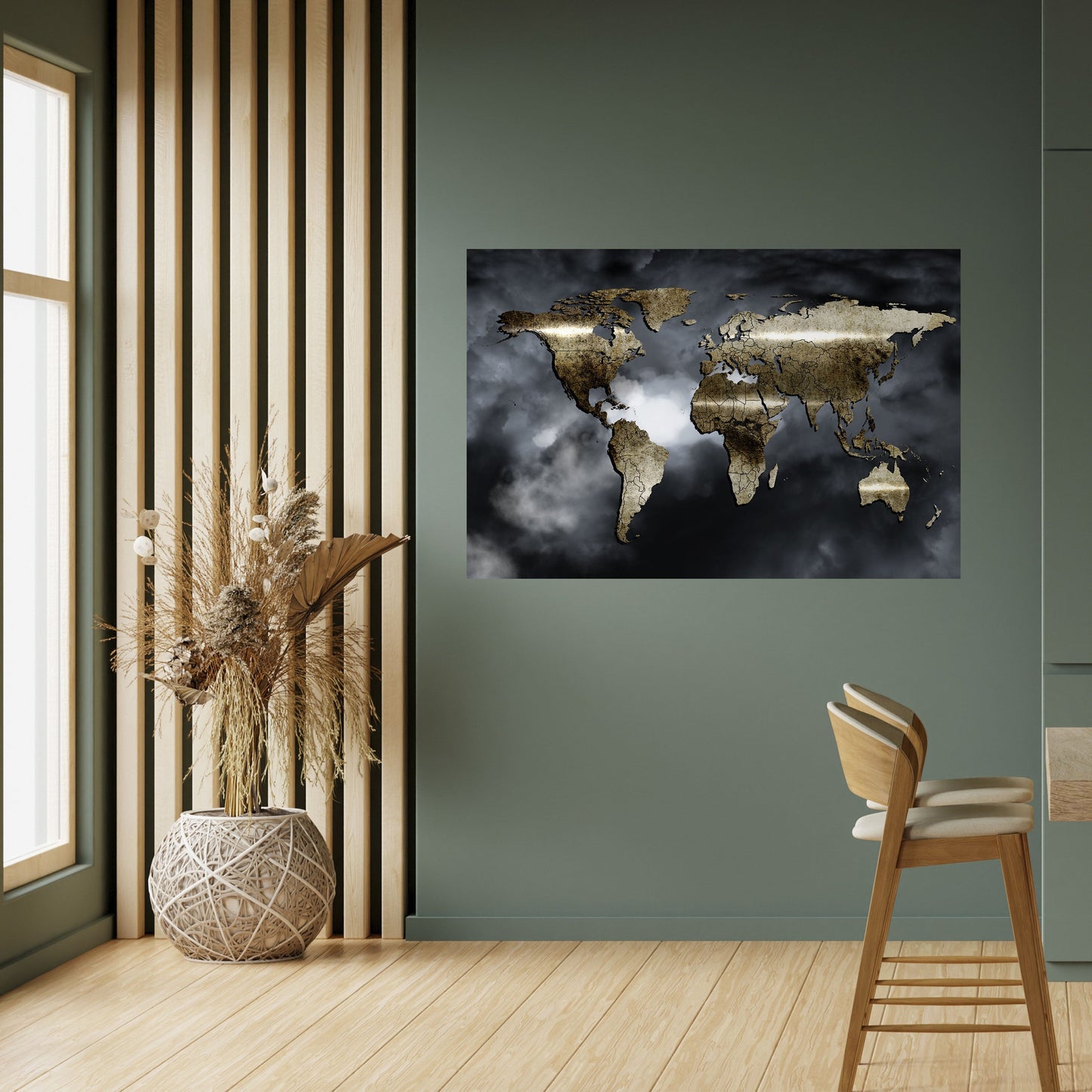 GOLDEN EARTH REVERIE Poster orizzontale staccabile e attaccabile