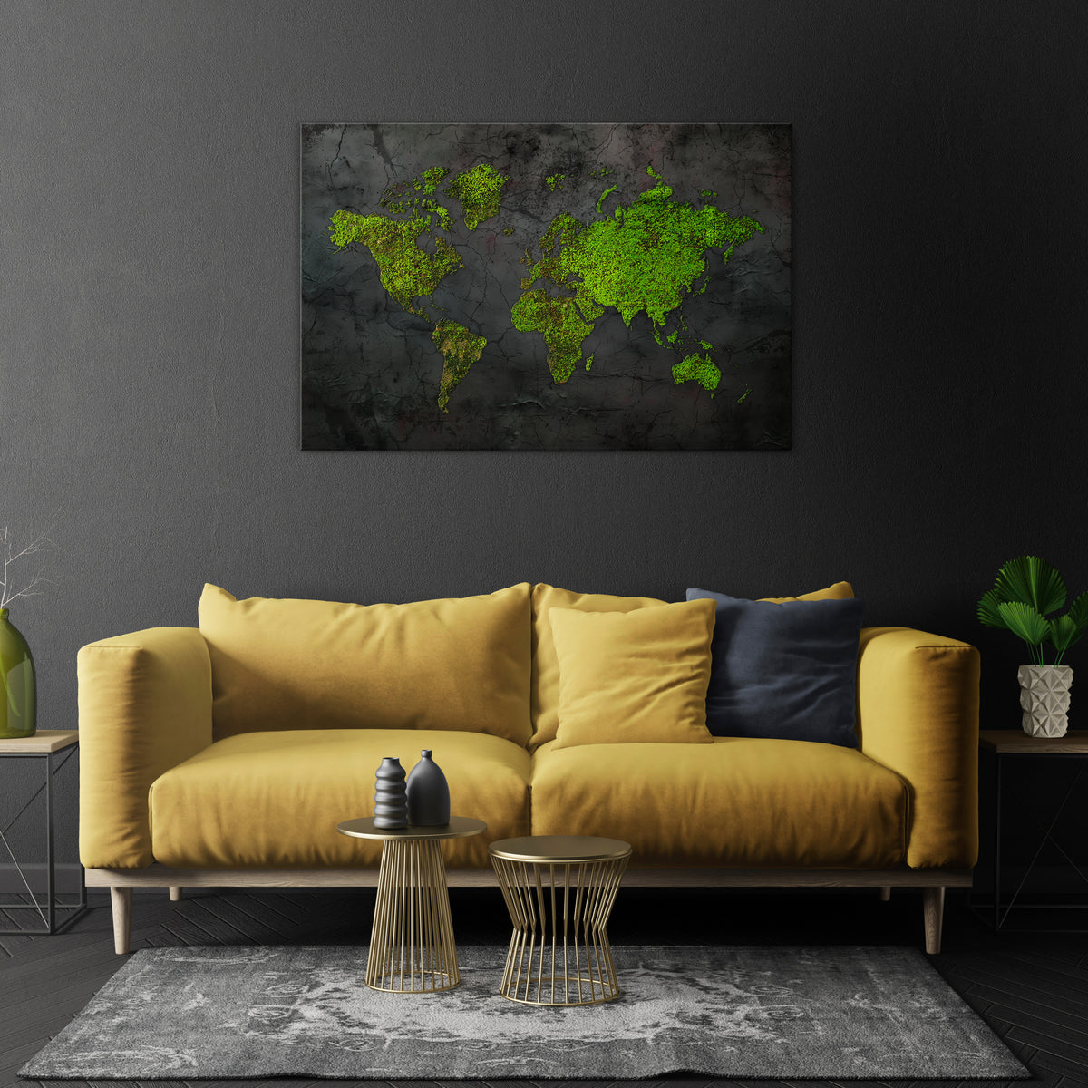 GREENER LANDS EMBRACED Stampa su tela orizzontale