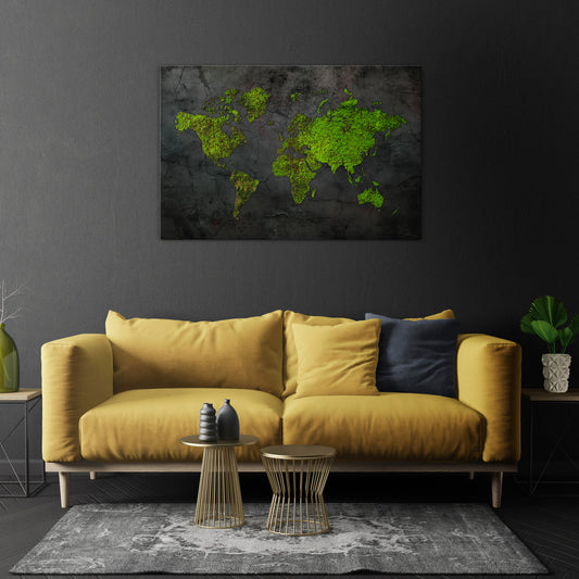 GREENER LANDS EMBRACED Stampa su tela orizzontale