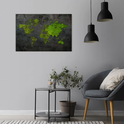 GREENER LANDS EMBRACED Stampa su tela orizzontale