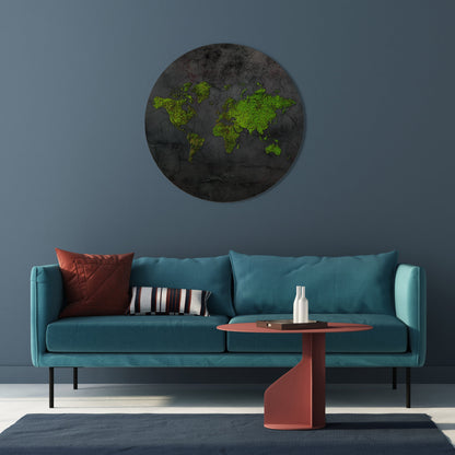 GREENER LANDS EMBRACED - Arte murale rotonda