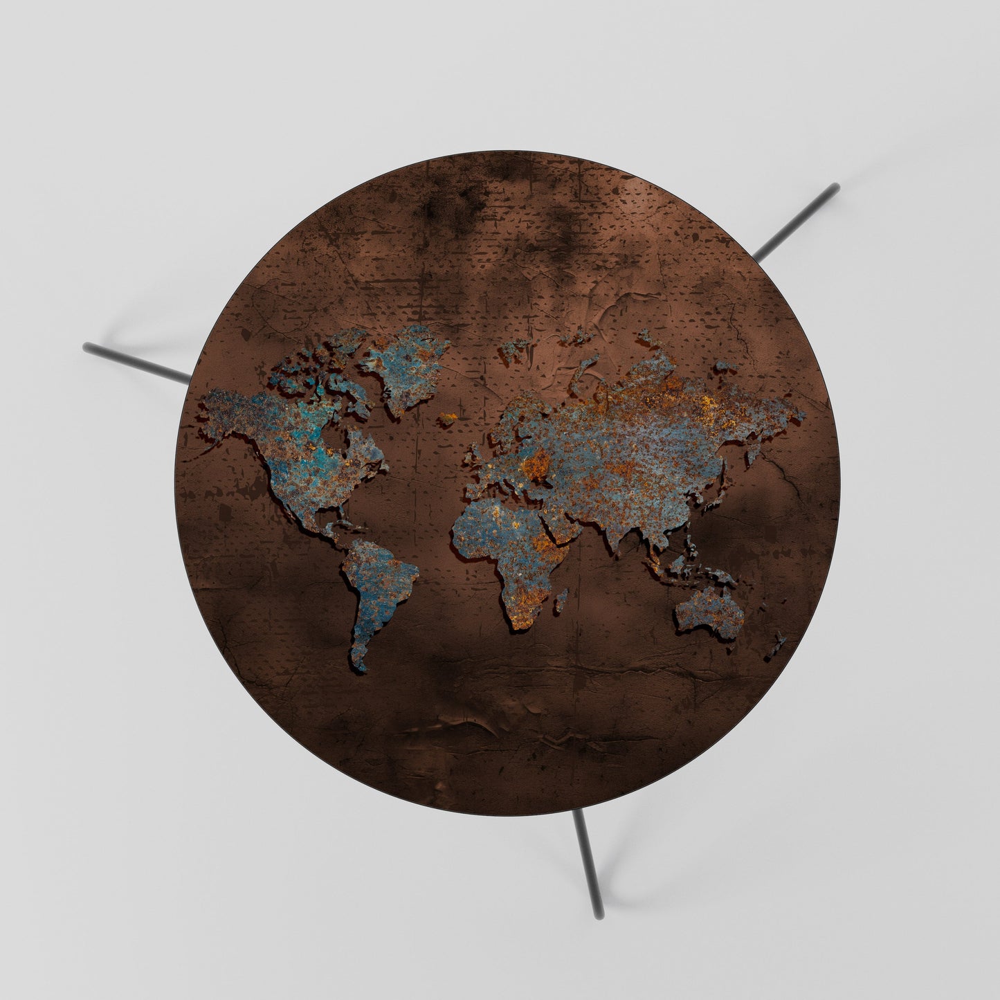 Tavolino da caffè MAPPA METALLICA DEI RICORDI 60