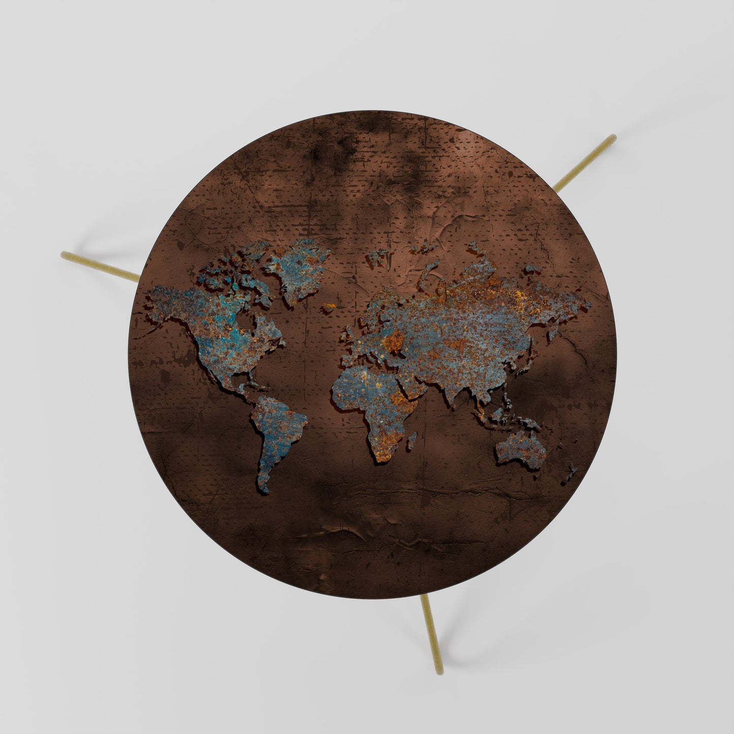 Tavolino da caffè MAPPA METALLICA DEI RICORDI 60