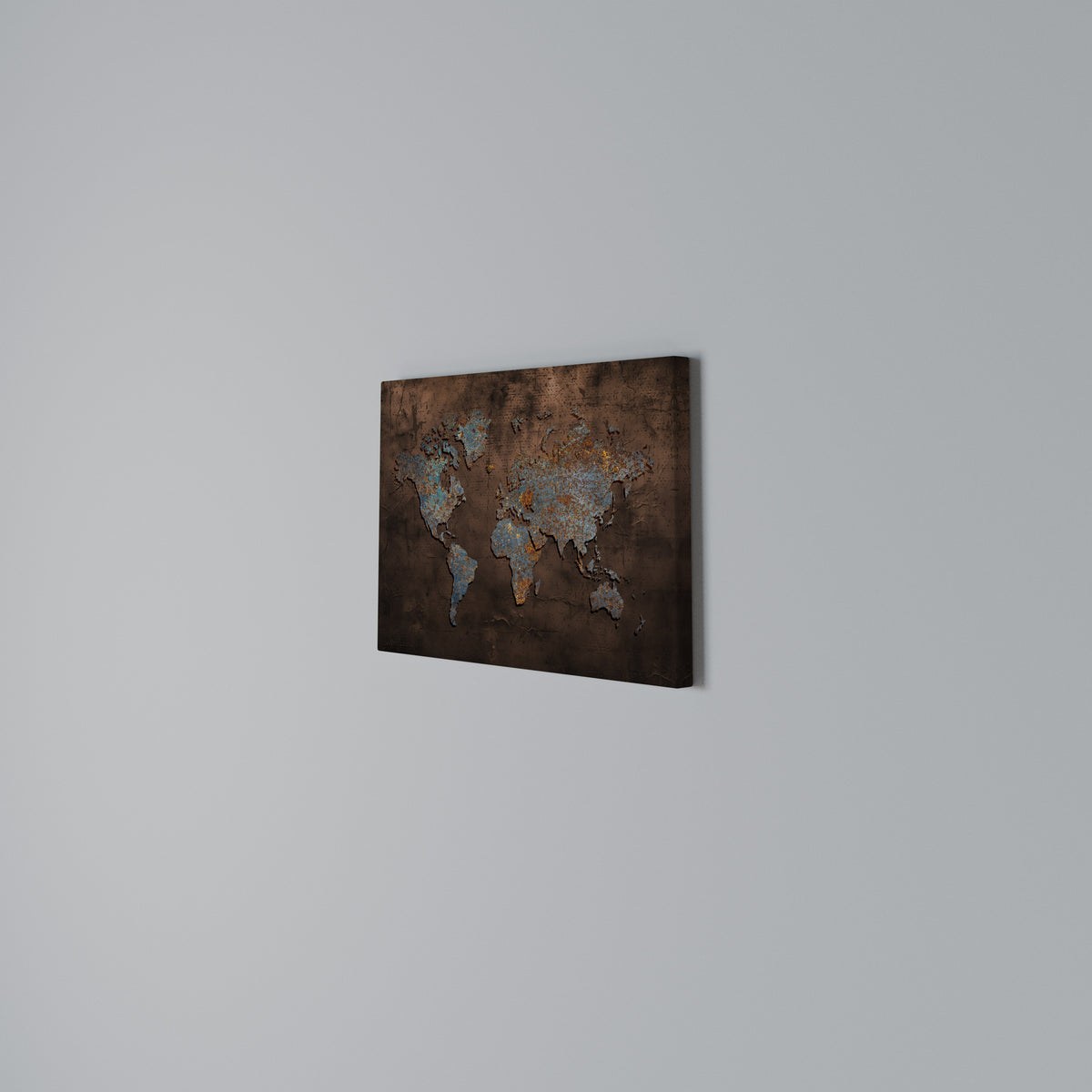 METALLIC MAP OF MEMORIES Stampa su tela orizzontale