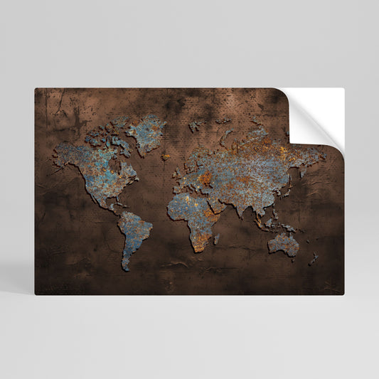 MAPPA METALLICA DEI RICORDI Poster orizzontale staccabile e attaccabile