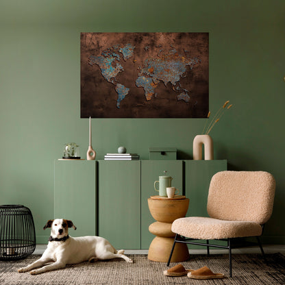 MAPPA METALLICA DEI RICORDI Poster orizzontale staccabile e attaccabile