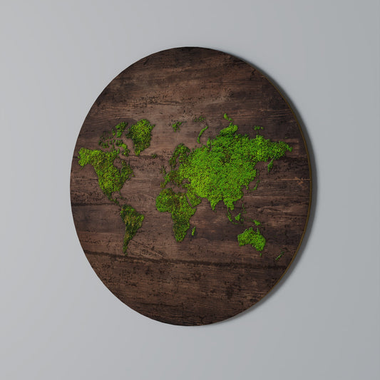 GREEN EARTH VISION - Decorazione murale rotonda