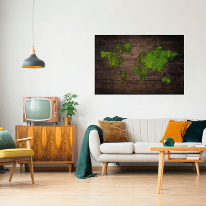 Poster orizzontale staccabile e attaccabile GREEN EARTH VISION