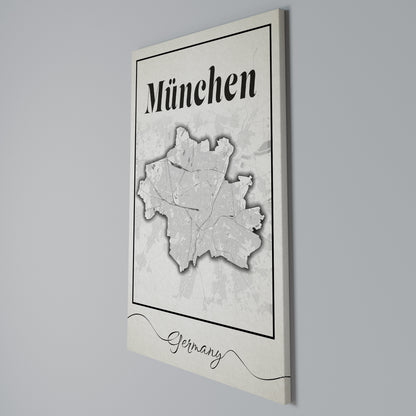 MONOCHROME MÜNCHEN Stampa su Tela Verticale