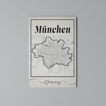 MONOCHROME MÜNCHEN Stampa su Tela Verticale