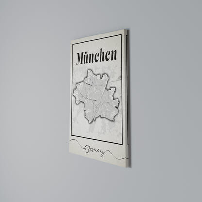 MONOCHROME MÜNCHEN Stampa su Tela Verticale