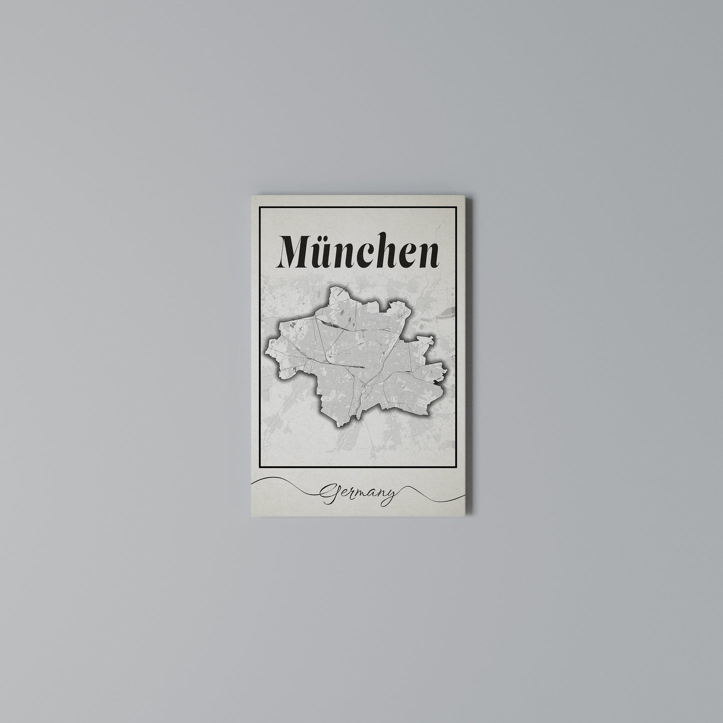 MONOCHROME MÜNCHEN Stampa su Tela Verticale