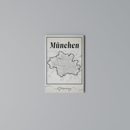 MONOCHROME MÜNCHEN Stampa su Tela Verticale