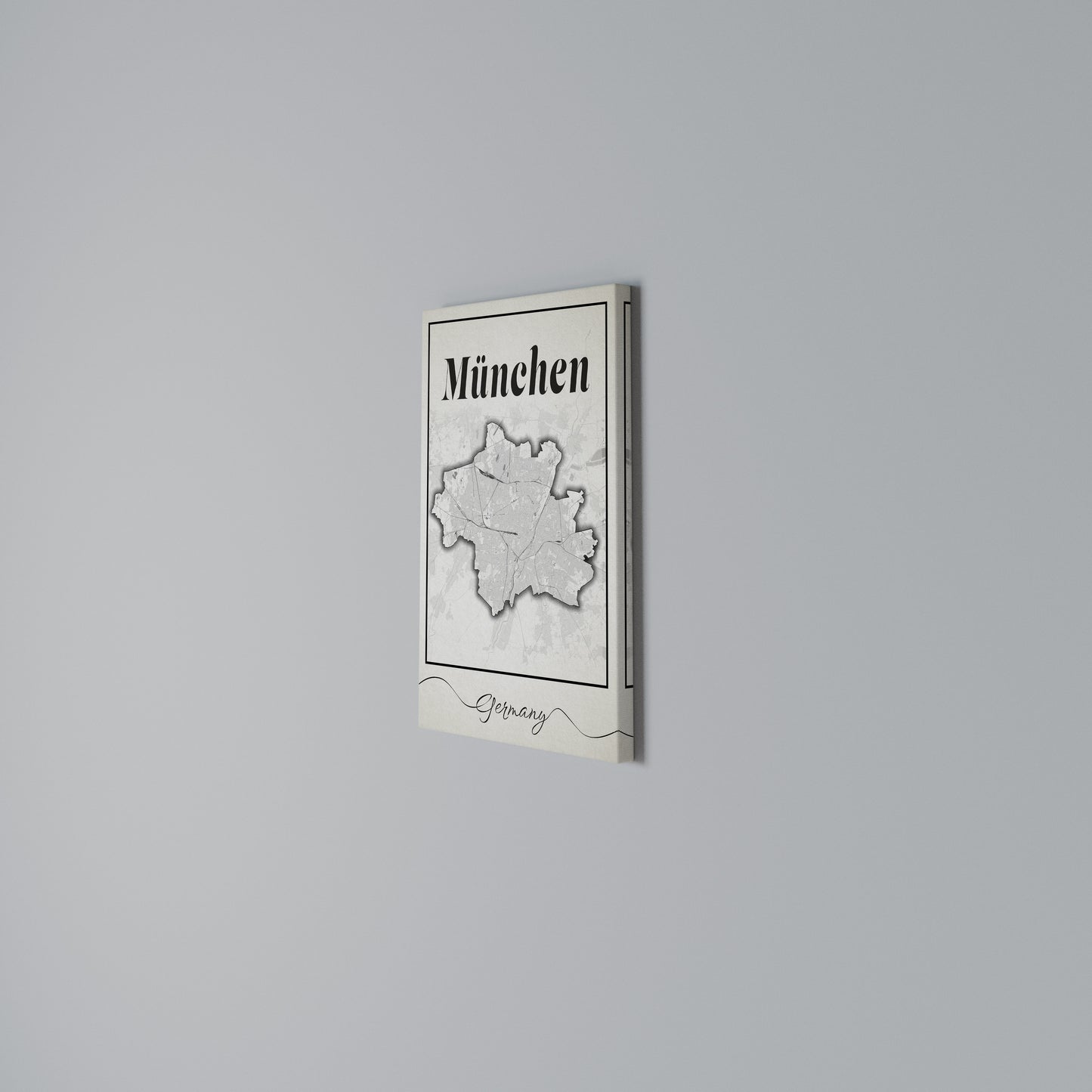 MONOCHROME MÜNCHEN Stampa su Tela Verticale