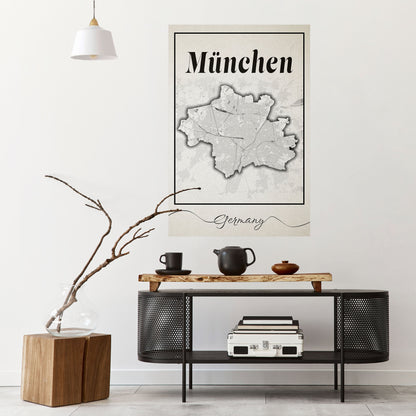 Poster verticale MONOCHROME MÜNCHEN stacca e attacca