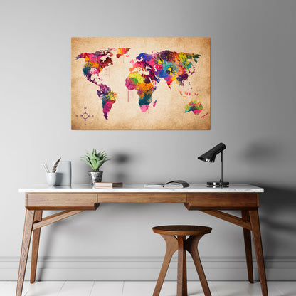 VIBRANT EARTHSCAPE Stampa su tela orizzontale