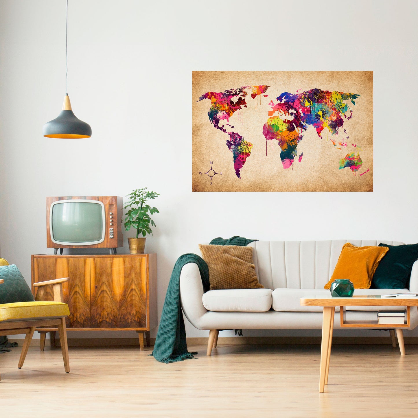 VIBRANT EARTHSCAPE Peel and Stick Horizontal Poster