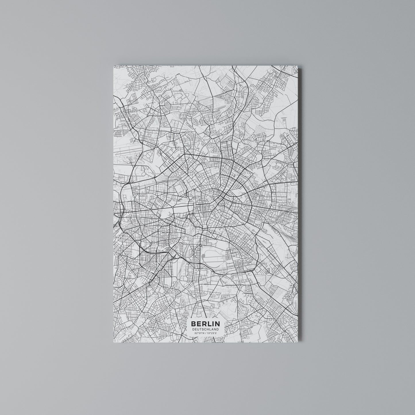 BERLIN PLAN Vertical Canvas Print