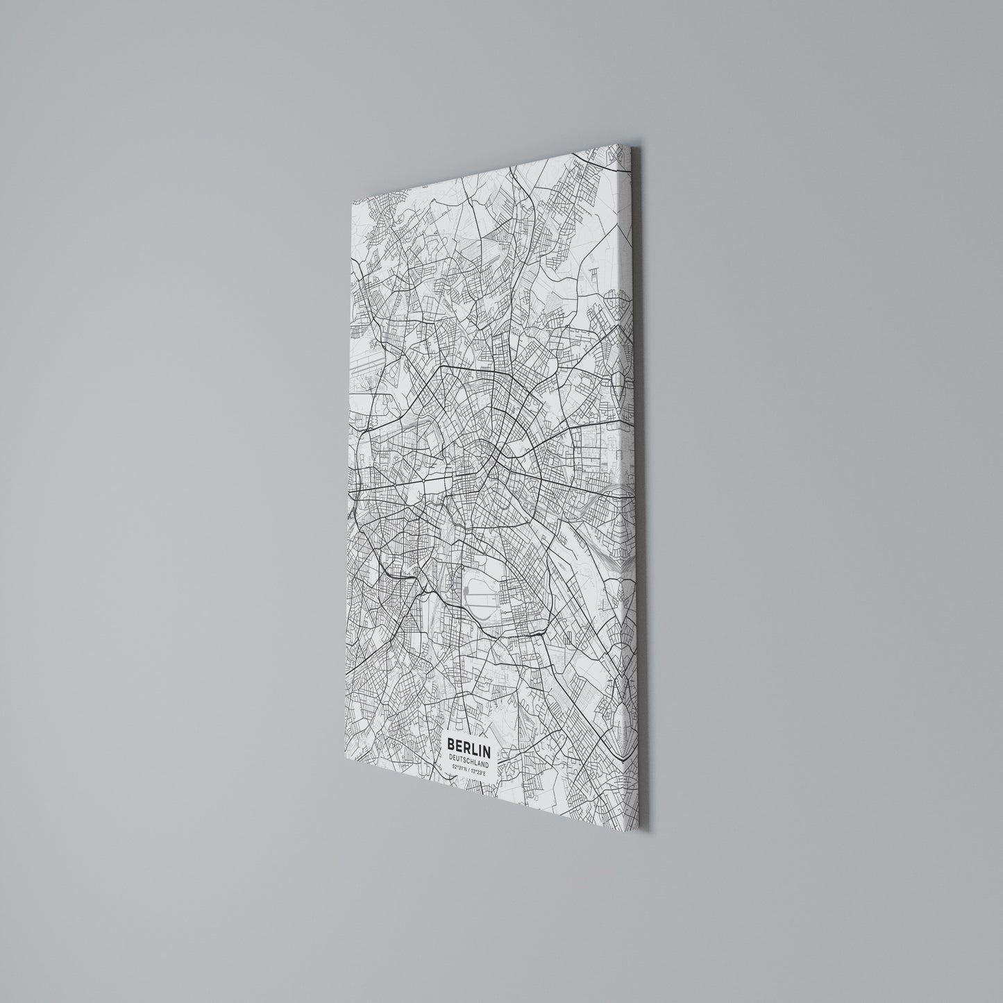 BERLIN PLAN Vertical Canvas Print