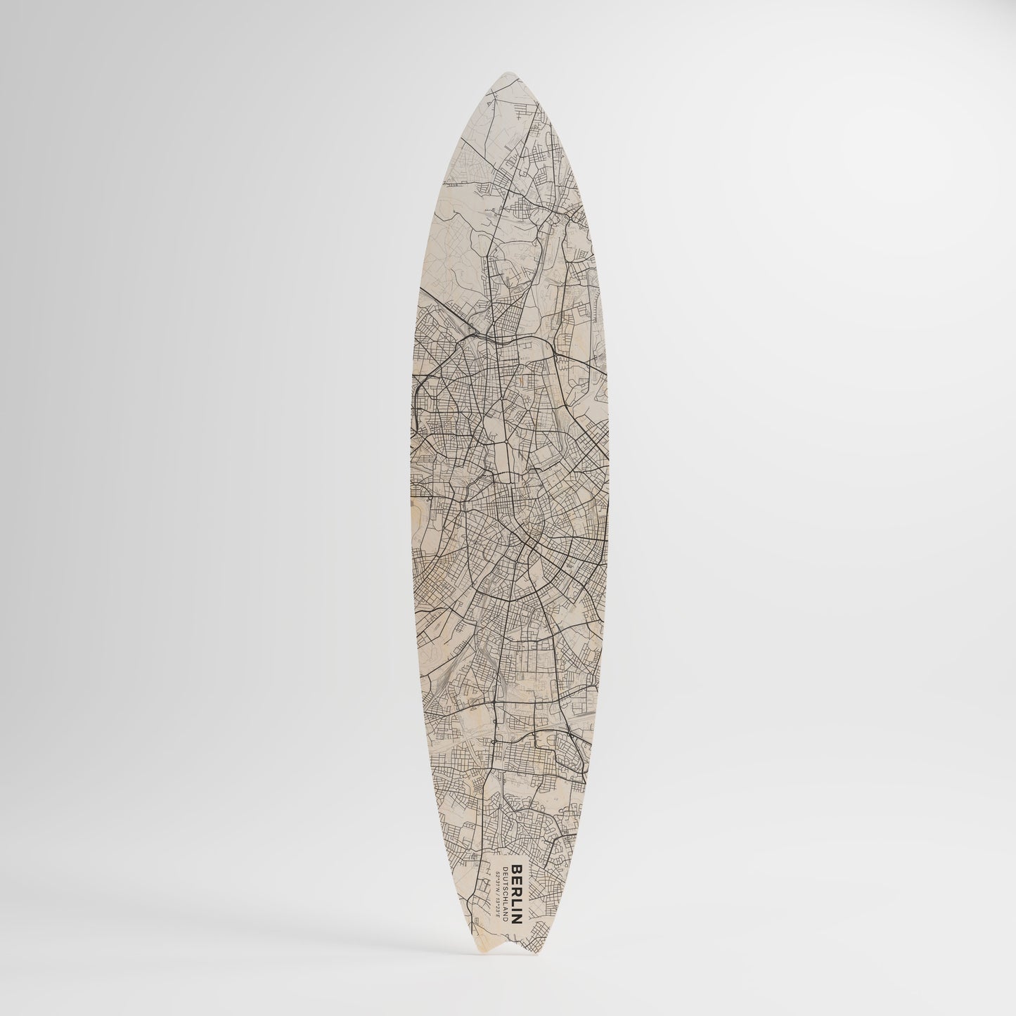 BERLIN PLAN Decorative Plywood Surfboard