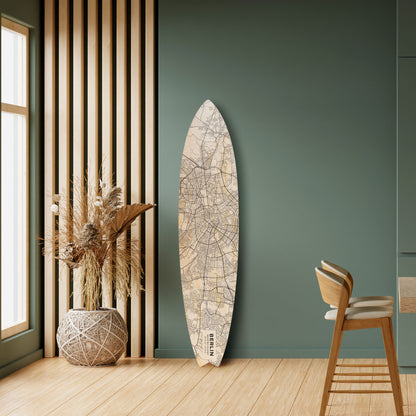 BERLIN PLAN Decorative Plywood Surfboard