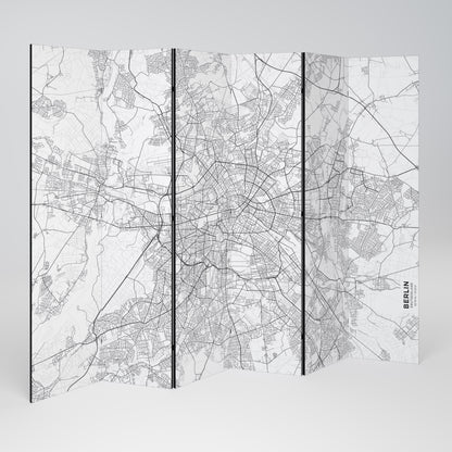 BERLIN PLAN Divisorio decorativo per ambienti a 6 pannelli