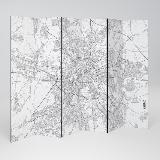 BERLIN PLAN Divisorio decorativo per ambienti a 6 pannelli