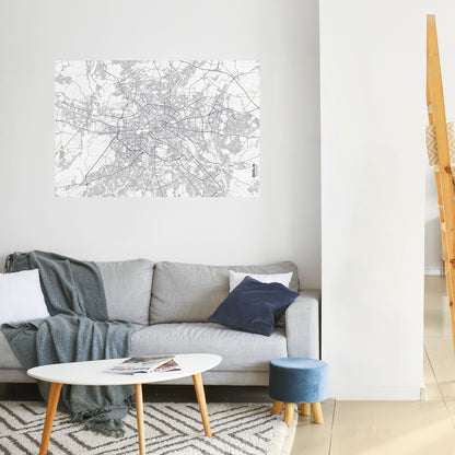 Poster orizzontale staccabile e attaccabile BERLIN PLAN