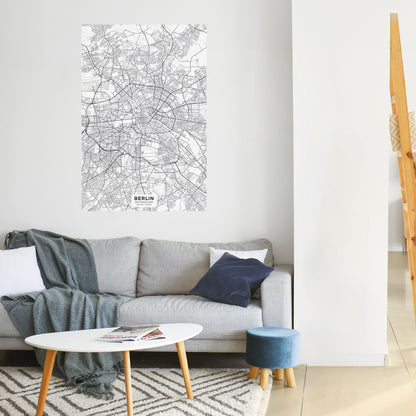 Poster verticale staccabile e attaccabile BERLIN PLAN