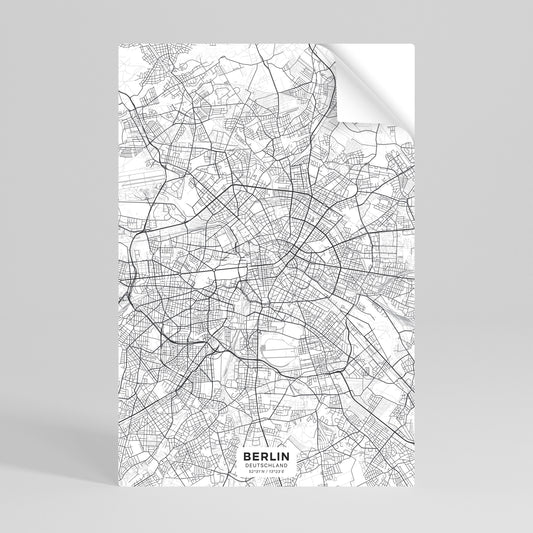 Poster verticale staccabile e attaccabile BERLIN PLAN