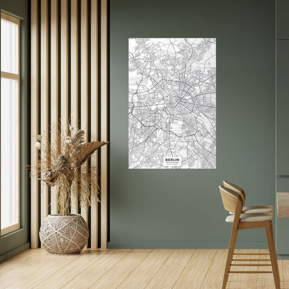 Poster verticale staccabile e attaccabile BERLIN PLAN