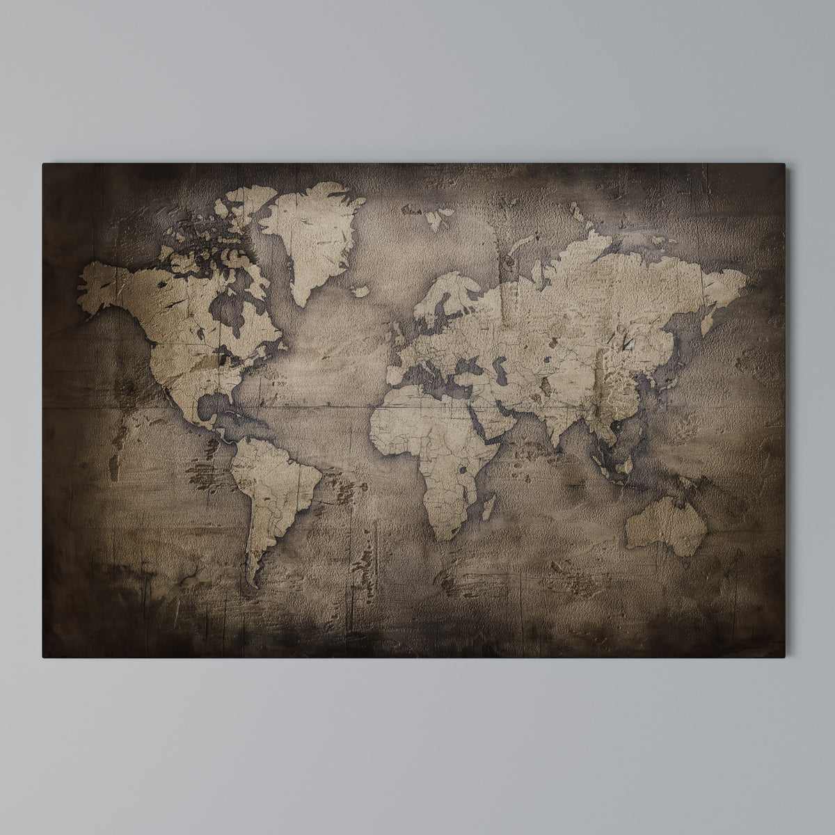 VINTAGE WORLD CHRONICLE Stampa su tela orizzontale