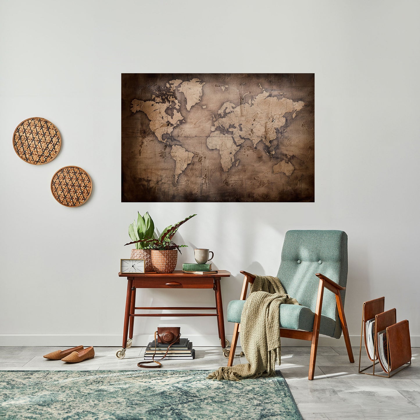 VINTAGE WORLD CHRONICLE Poster orizzontale staccabile e attaccabile