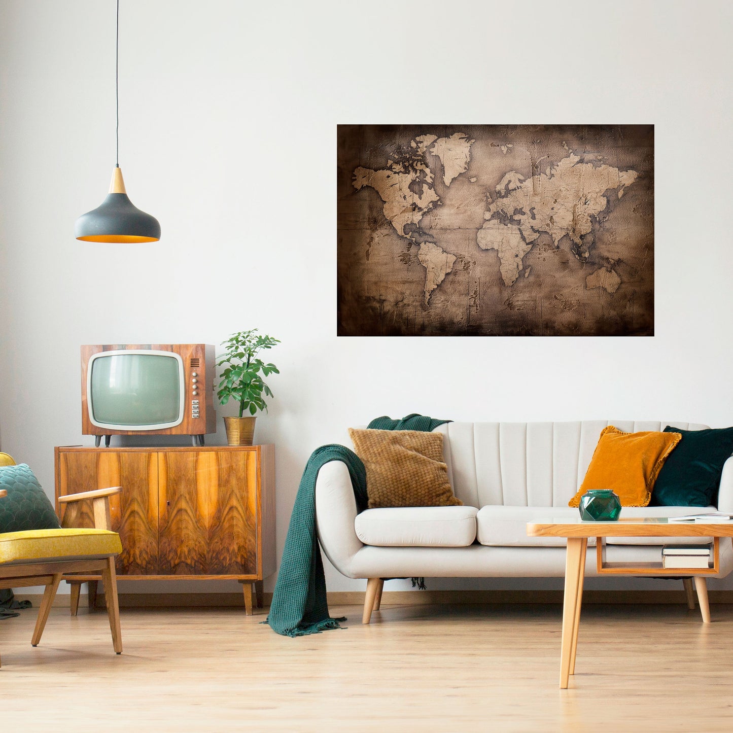VINTAGE WORLD CHRONICLE Poster orizzontale staccabile e attaccabile