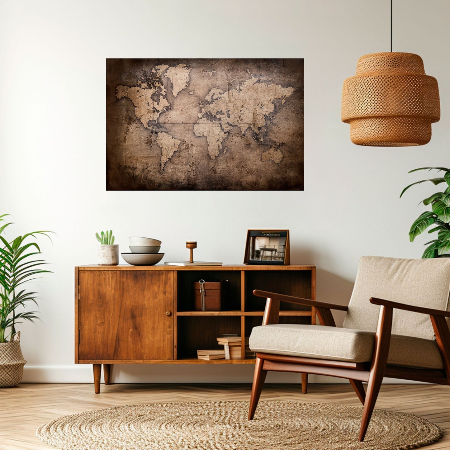 VINTAGE WORLD CHRONICLE Poster orizzontale staccabile e attaccabile