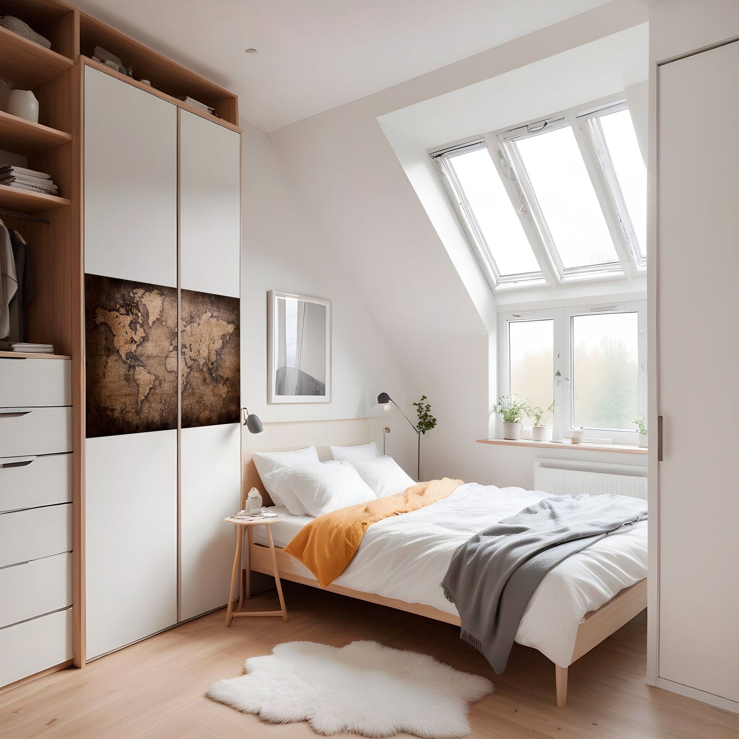 VINTAGE WORLD CHRONICLE Poster orizzontale staccabile e attaccabile