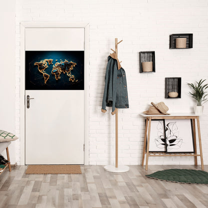 Poster orizzontale staccabile e attaccabile POLYGONAL PLANET