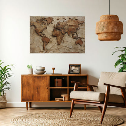 PAPERY PLANET LANDSCAPE Poster orizzontale staccabile e attaccabile