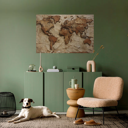 PAPERY PLANET LANDSCAPE Poster orizzontale staccabile e attaccabile