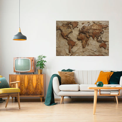 PAPERY PLANET LANDSCAPE Poster orizzontale staccabile e attaccabile