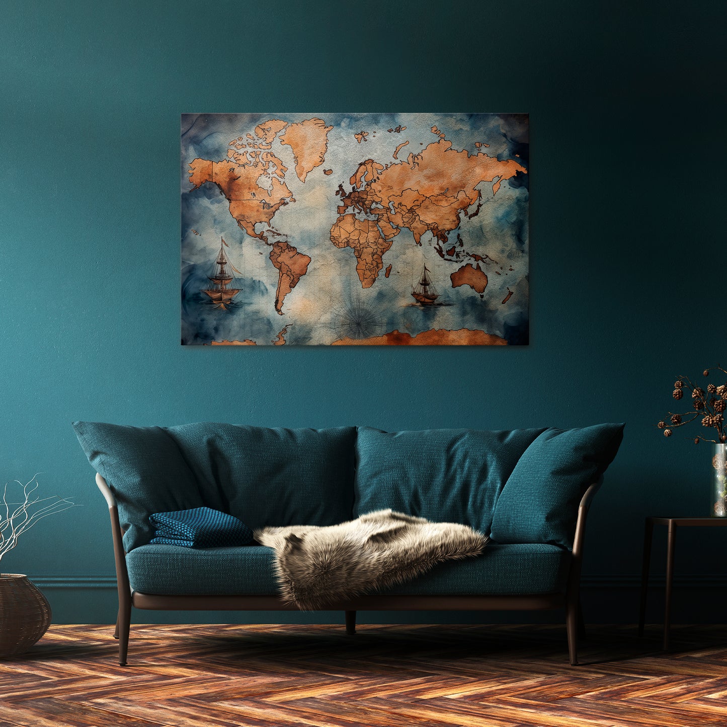 WAVES OF DISCOVERY Stampa su tela orizzontale