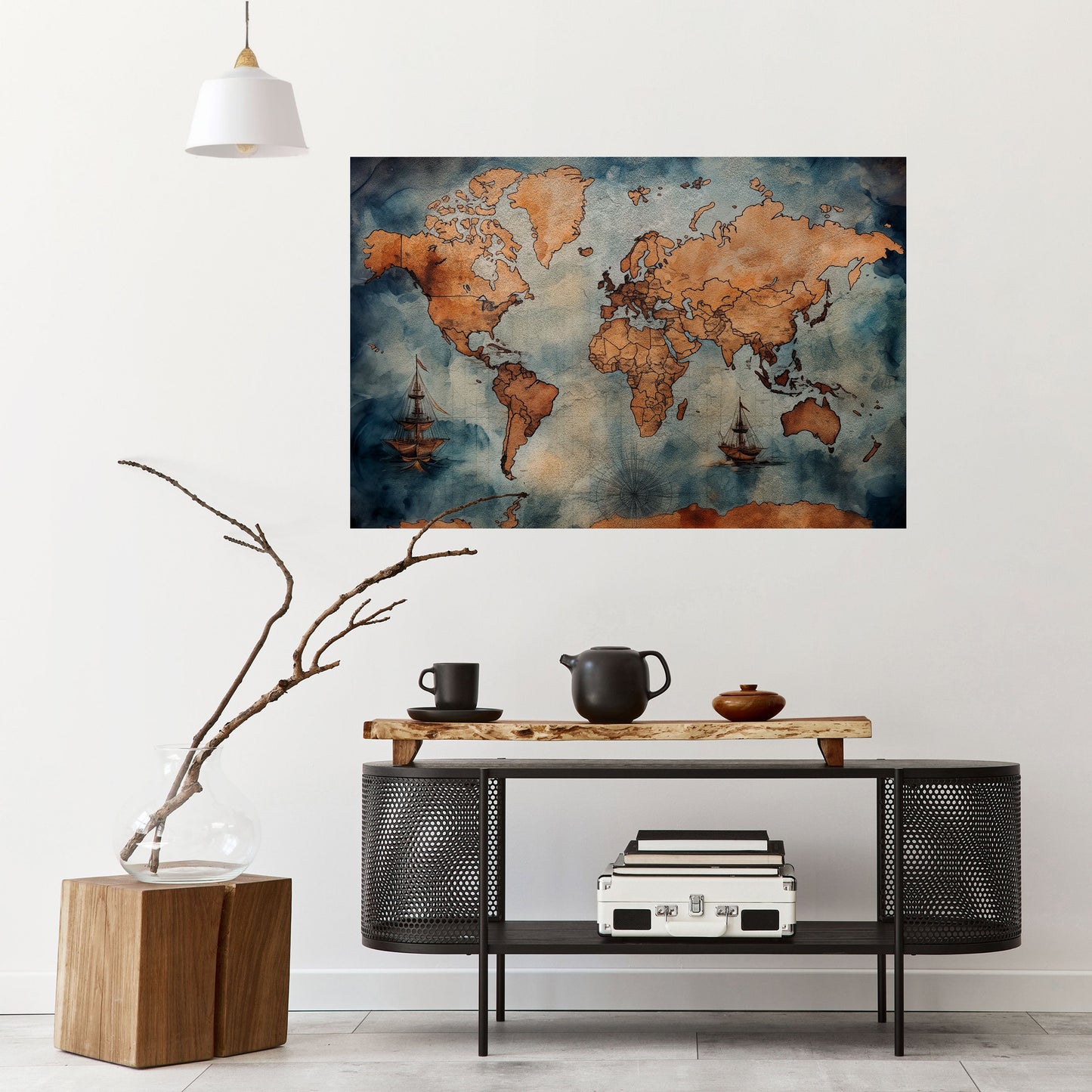 Poster orizzontale staccabile e attaccabile WAVES OF DISCOVERY