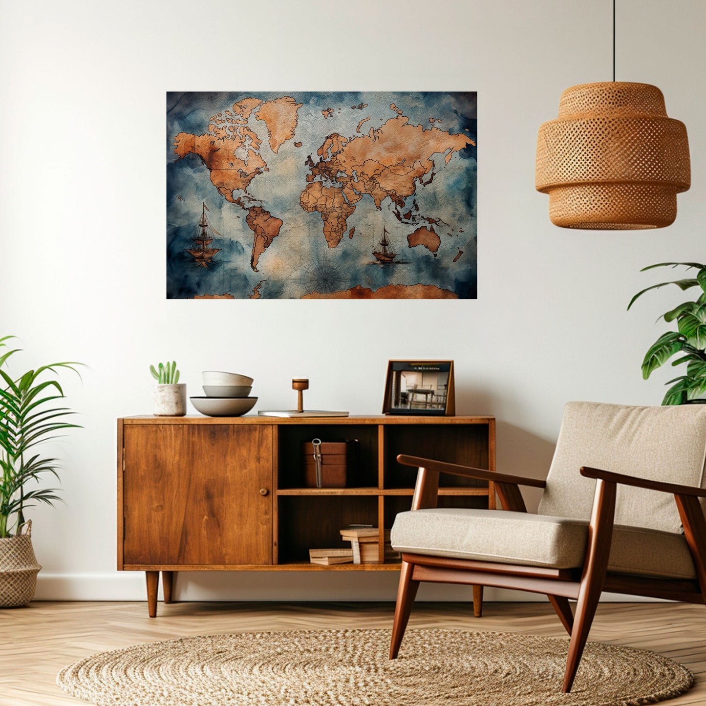 Poster orizzontale staccabile e attaccabile WAVES OF DISCOVERY