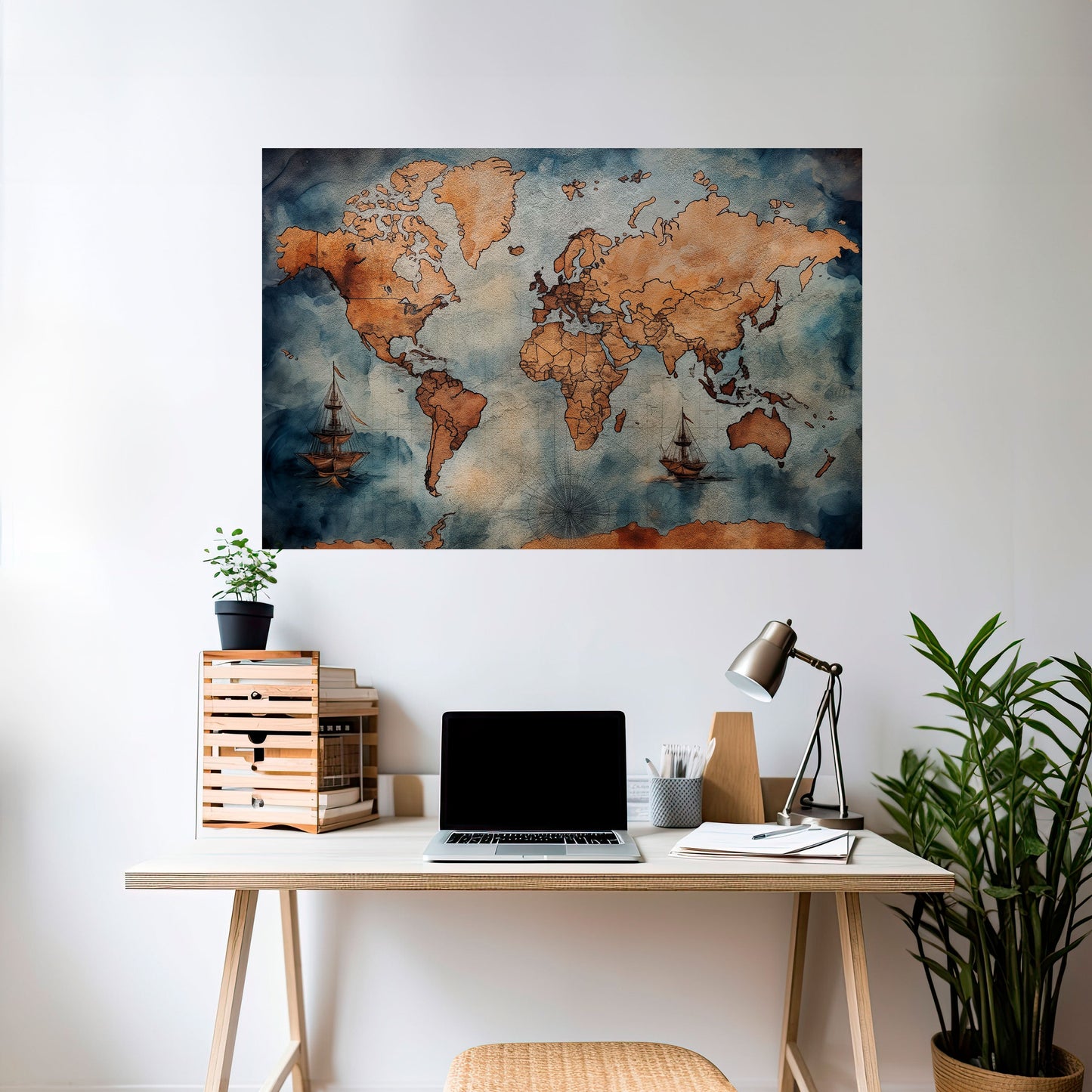 Poster orizzontale staccabile e attaccabile WAVES OF DISCOVERY