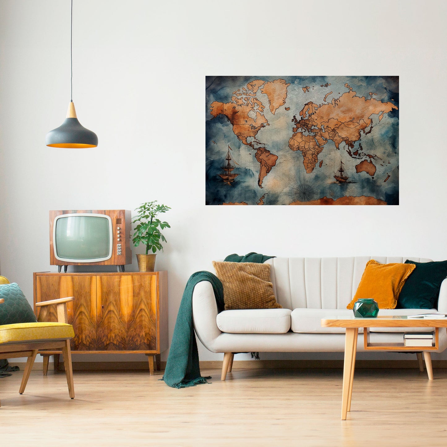 Poster orizzontale staccabile e attaccabile WAVES OF DISCOVERY
