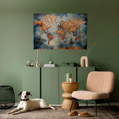 Poster orizzontale staccabile e attaccabile WAVES OF DISCOVERY