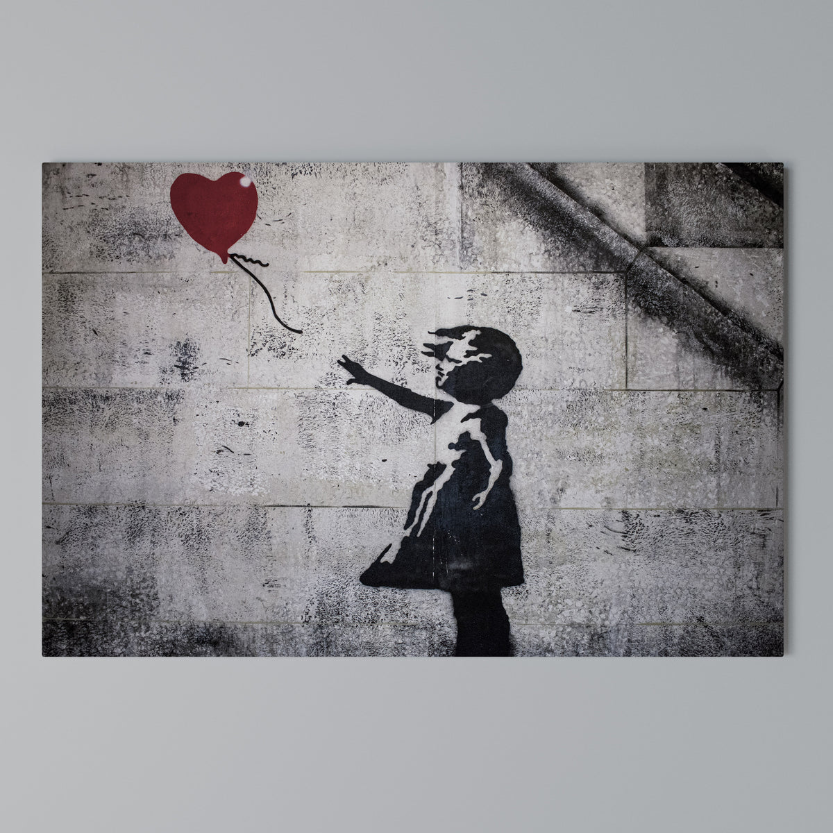 BALLON GIRL (BANKSY) Stampa su tela orizzontale