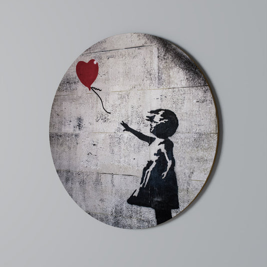BALLON GIRL (BANKSY) Arte murale rotonda