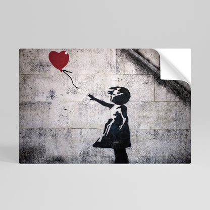 BALLON GIRL (BANKSY) Poster orizzontale staccabile e attaccabile